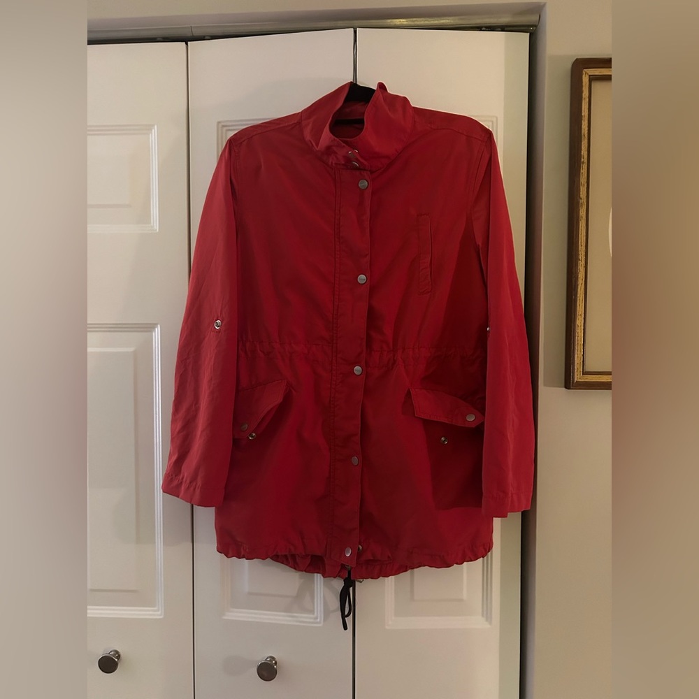 Sanctuary Women’s Sz M Orangey/Pink Utility Anorak Transition Jacket/Coat